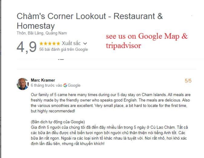 Cham'S Corner Lookout Homestay & Restaurant Tan Hiep (Quang Nam) Exterior foto
